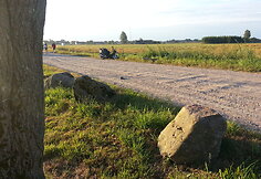 Motoroleris po avarijos Tauragės rajone 