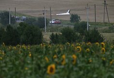 Numu&scaron;to &bdquo;Malaysia Airlines&ldquo; lėktuvo nuolaužos Donecke, Ukrainoje.