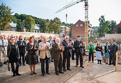 Kapsulės įkasimo ceremonija V. Putvinskio gatvėje, Kaune.