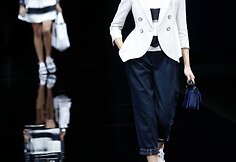 Agnė Končiūtė &bdquo;Emporio Armani&ldquo; kolekcijos pristatyme