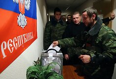 Rinkimai Donecke, Ukrainoje.