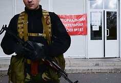 Rinkimai Donecke, Ukrainoje.