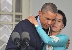 Barackas Obama ir Aung San Suu Kyi