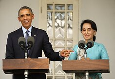 Barackas Obama ir Aung San Suu Kyi
