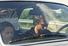 Filmo &bdquo;Pakeliui&ldquo; filmavimo akimirka