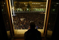 Demonstrantai Budape&scaron;te 