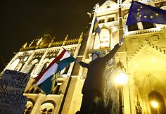 Demonstrantas Budape&scaron;te 
