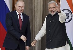 Rusijos prezidentas Vladimiras Putinas ir Indijos premjeras Narendra Modi