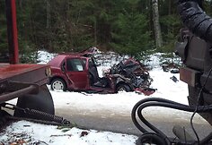&bdquo;VW Golf&ldquo; ir sunkvežimio avarija kelyje Rūdninkai-Ja&scaron;iūnai