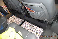 Automobilyje paslėptos kontrabandinės cigaretės