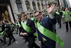 Niujorko &Scaron;v.Patriko dienos parade buvo leista žygiuoti grupei gėjų