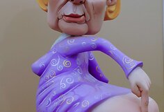 Vokietijos kanclerės Angelos Merkel satyrinė skulptūra Faljaso festivalyje