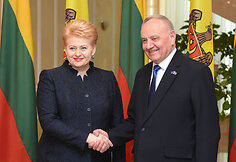 Lietuvos prezidentė Dalia Grybauskaitė ir Moldovos prezidentas Nicolae Timofti