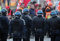 Išvaikyti protestuotojai