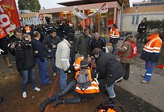 Išvaikyti protestuotojai