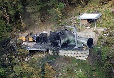 Iš kasyklos po sprogimo rūksta dūmai
