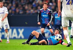 &bdquo;Shalke&rdquo; ir &bdquo;Olympique&rdquo; rungtynių akimirka