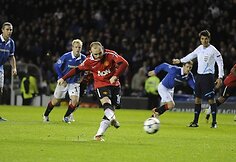 &bdquo;Manchester United&rdquo; ir &bdquo;Rangers&rdquo; rungtynių akimirka