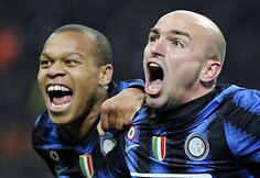 &bdquo;Inter&ldquo; rungtynių žaidėjai džiaugiasi įvarčiu
