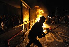 Protestuojantys studentai