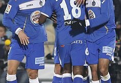 „Getafe“ komandos žaidėjai džiaugiasi įvarčiu