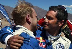 &Scaron;turmanas Timo Gottschalkas (kairėje) ir Nasseris Al-Attiyahas i&scaron; Kataro