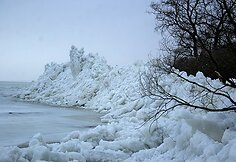 Stiprus vėjas siaučia pajūryje