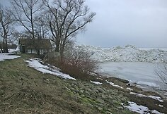 Stiprus vėjas siaučia pajūryje