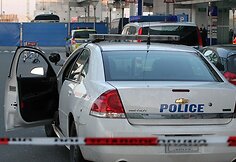 JAV policijos automobilis Frankfurto oro uoste