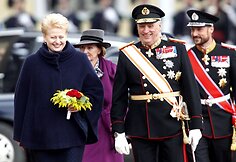 Lietuvos prezidentė Dalia Grybauskaitė ir Norvegijos karalius Haraldas V