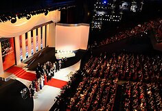 Kanų kino festivalio uždarymo ceremonijos akimirka