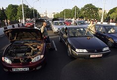Protesto akcijos akimirka