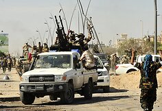 Libijos sukilėliai Sirto mieste