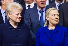 Lietuvos prezidentė Dalia Grybauskaitė ir Hillary Clinton