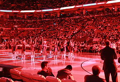 &bdquo;Raptors&ldquo; arena per minutės pertraukėlę