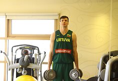 Lietuvos krepšininkų rytinė treniruotė