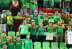 Lietuvos krepšinio rinktinės gerbėjai Slovėnijoje