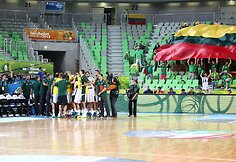 Lietuvos krepšinio rinktinės gerbėjai Slovėnijoje