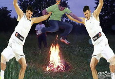 Fotomontažas su Lietuvos krep&scaron;inio rinktine