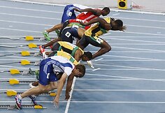 Usainas Boltas buvo diskvalifikuotas 100 metrų finale