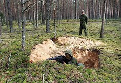 Pratybų vadovas mjr. Mindaugas Čekavičius vadovauja ir stebi visą pratybų eigą