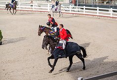 7-mečių grupės čempionas Irmantas Grikienis ir Corlander bei 6-mečių grupės čempionas Danielius Gutkauskas ir Palladium KVJ