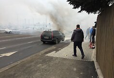 Aleksote degė automobilis