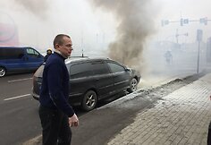 Aleksote degė automobilis