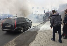 Aleksote degė automobilis