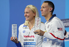 Sarah Sjostrom ir Caelebas Dresselis 