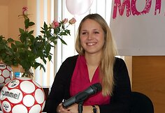 Lietuvos moterų futbolo rinktinės žaidėja Vilma &Scaron;e&scaron;kaitytė