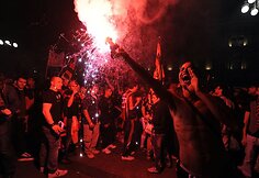 Fanai švenčia „AC Milan“ triumfą šalies futbolo čempionate