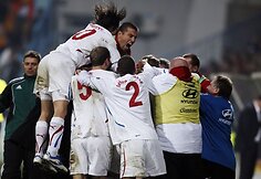 Čekijos futbolininkų džiaugsmas