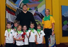 Mindaugas Mizgaitis darželinukų sporto &scaron;ventėje
